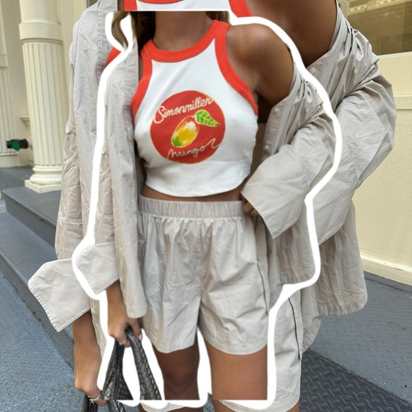 SIMON MILLER X MANGO CROP TANK TOP - Picture 1 of 8